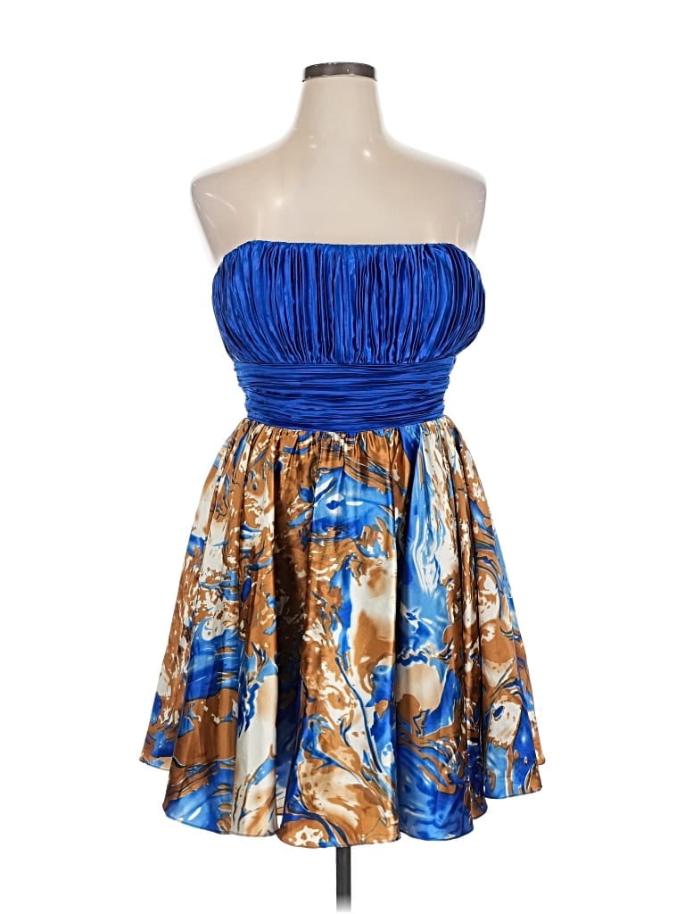Pre-owned Assorted Brands Cocktail Dress In Blue