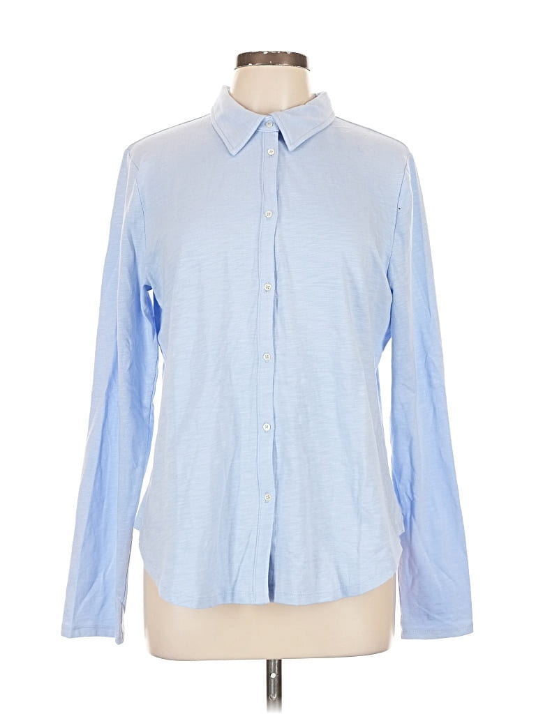 Pre-owned Gap Long Sleeve Button Down Shirt In Blue