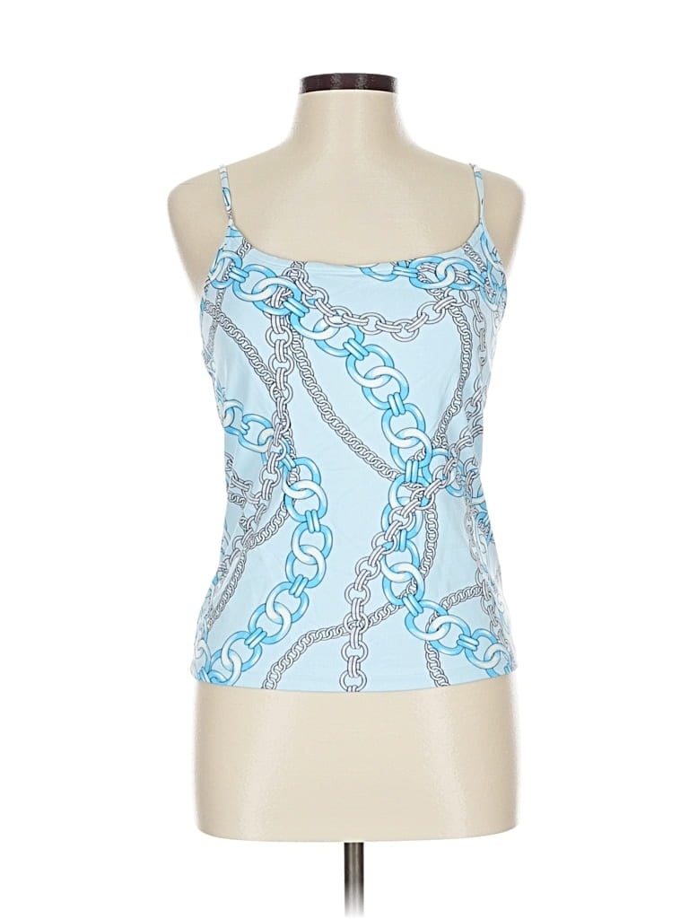 Pre-owned J. Mclaughlin Tank Top Blue Strapless Neckline Tops