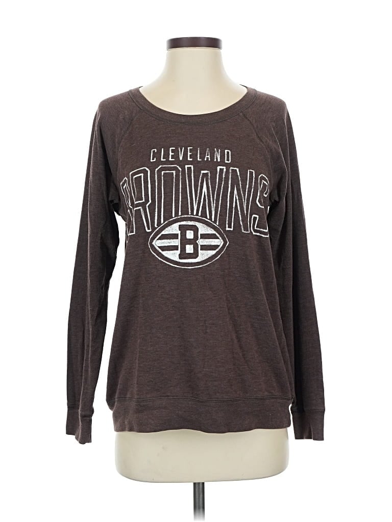 Pre-owned Victoria's Secret Pink Long Sleeve T-shirt In Brown