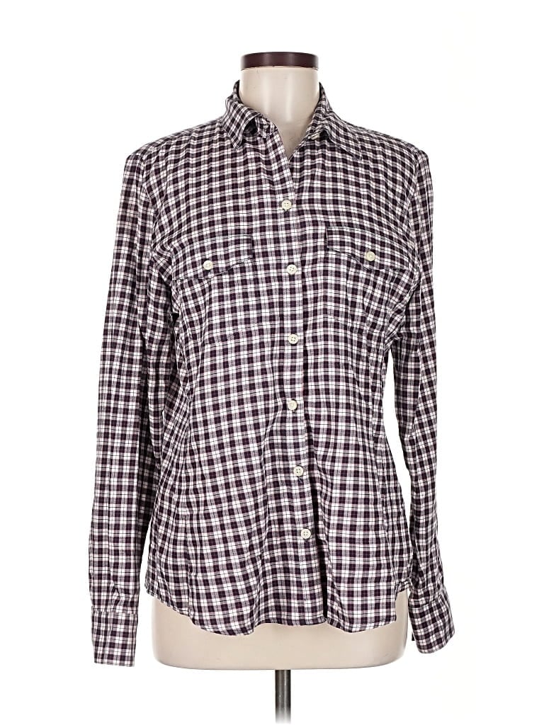 BANANA REPUBLIC Pre-owned Long Sleeve Button Down Shirt In Burgundy