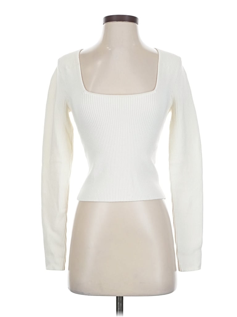 Pre-owned Abercrombie & Fitch Long Sleeve T-shirt In White