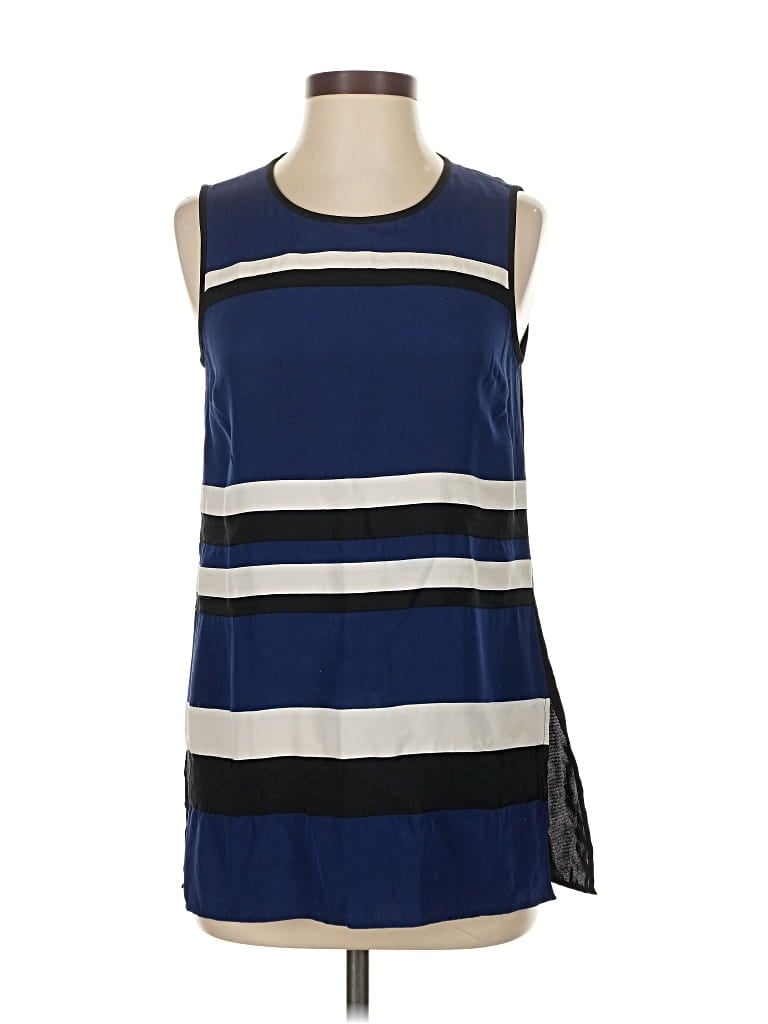 Pre-owned St John Sleeveless Blouse In Blue