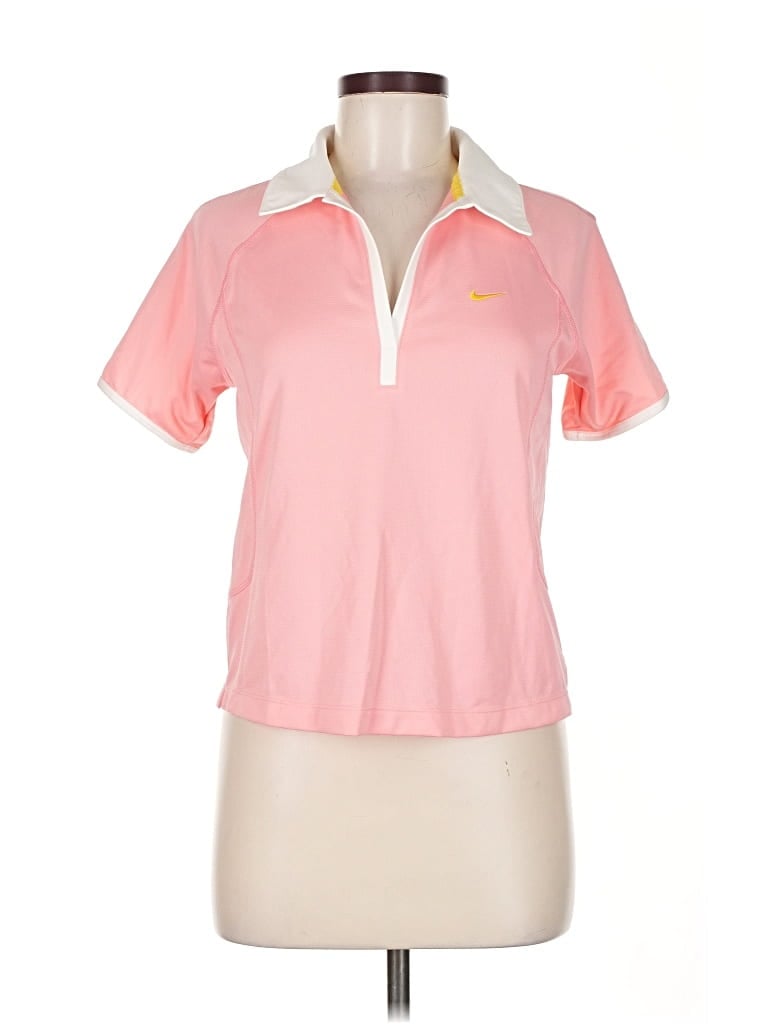 Pre-owned Nike Short Sleeve Polo Shirt In Pink