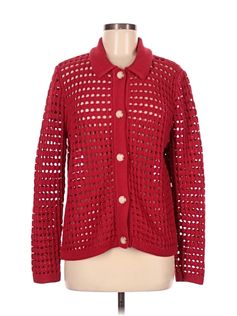 Pre-owned Talbots Cardigan Sweater In Red