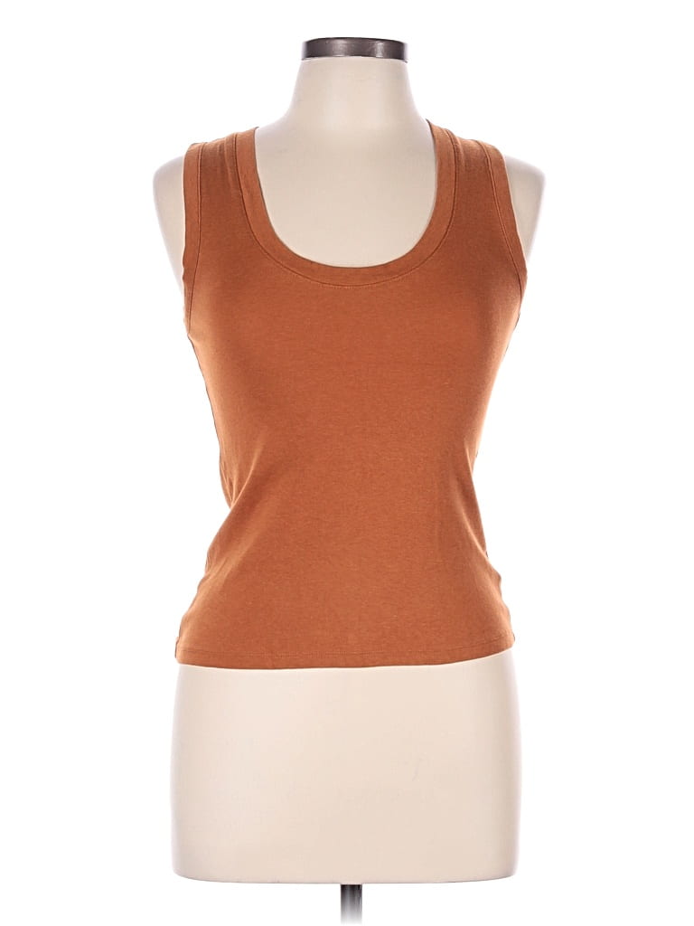 Pre-owned A New Day Tank Top Brown Strapless Neckline Tops