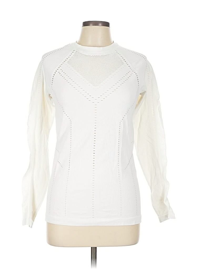 Pre-owned Athleta Pullover Sweater In White