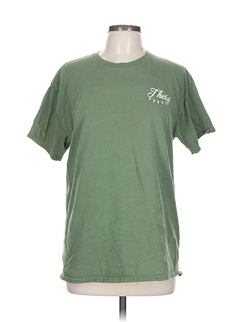 Pre-owned Gildan Short Sleeve T-shirt In Green