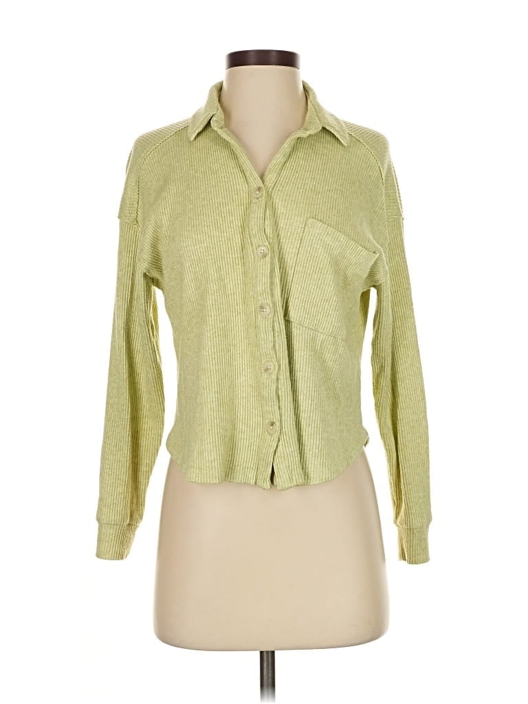 Pre-owned Lush Cardigan Sweater In Green