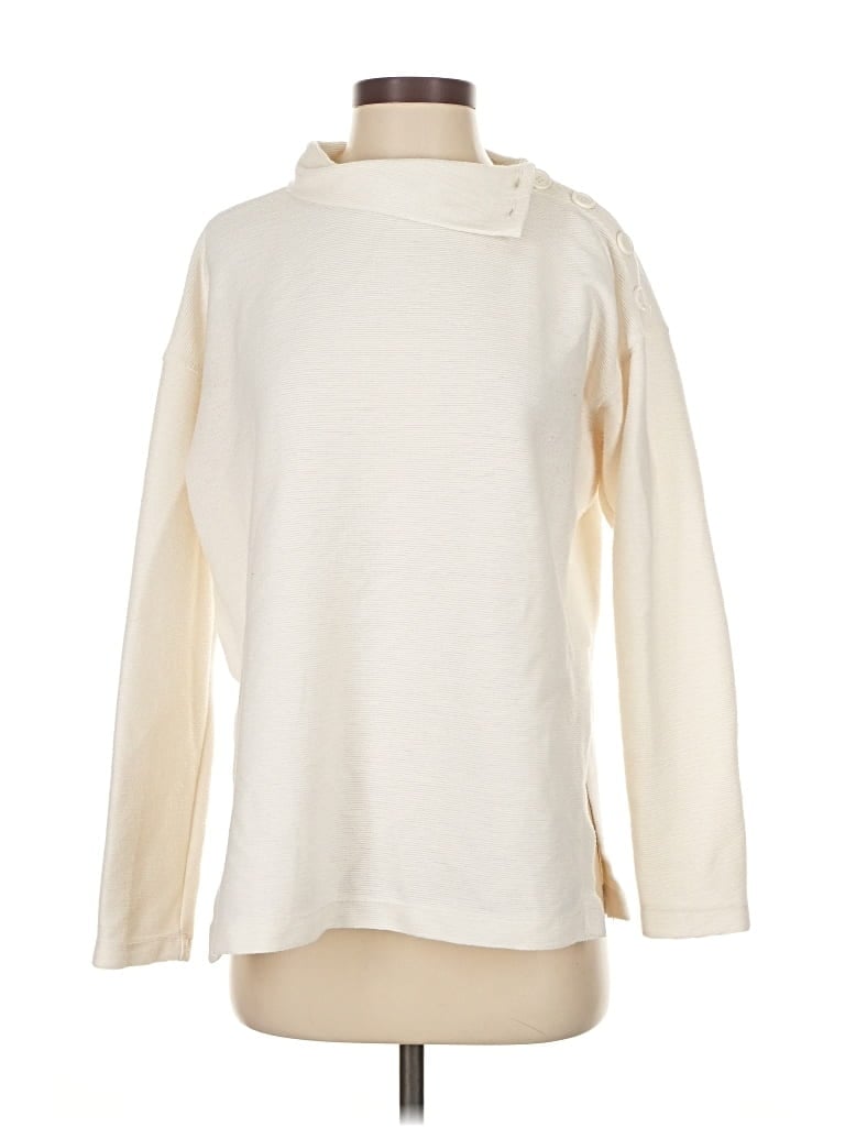 Pre-owned Max Studio Turtleneck Sweater In White