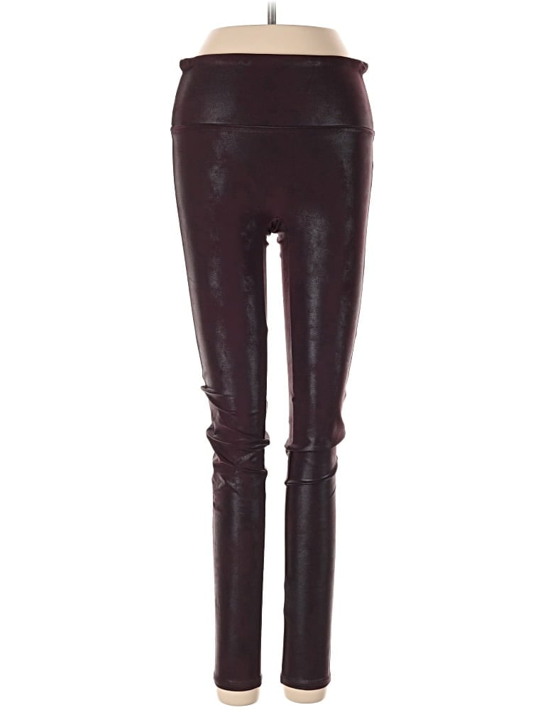 Pre-owned Spanx Leggings In Burgundy