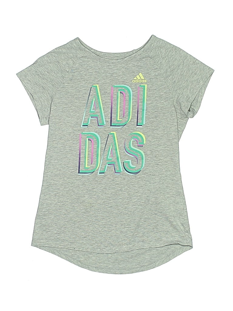 Pre-owned Adidas Originals Kids' Short Sleeve T-shirt In Gray