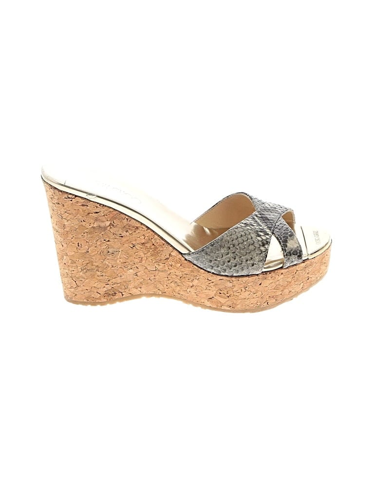 Pre-owned Jimmy Choo Wedges In Brown