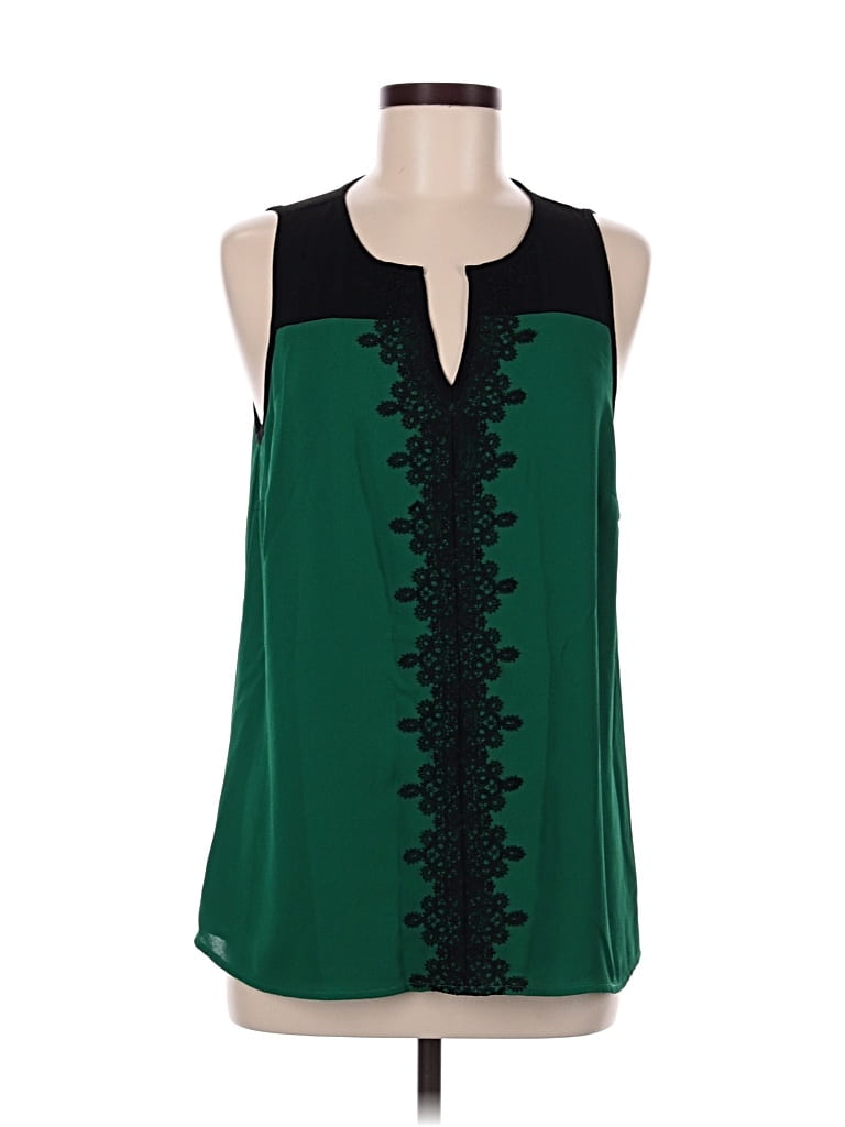 Pre-owned 41hawthorn Sleeveless Blouse In Green