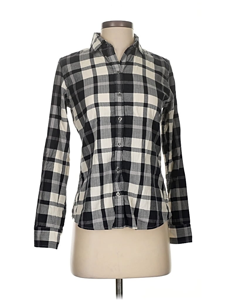 Pre-owned Banana Republic Long Sleeve Button Down Shirt In Gray