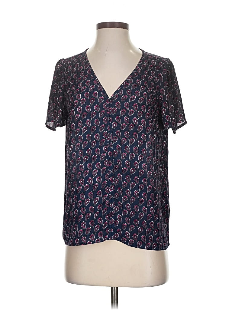 J.CREW FACTORY STORE Pre-owned Short Sleeve Blouse In Blue