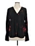 Joie 100% Viscose Black Long Sleeve Henley Size L - photo 1