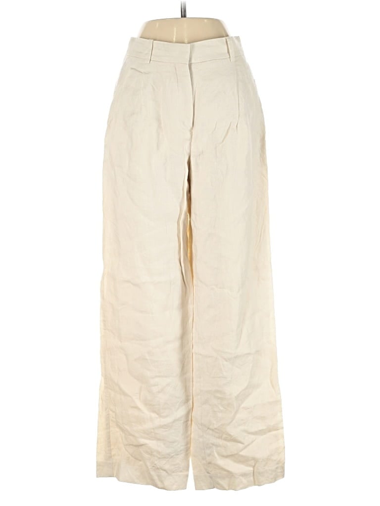 Pre-owned Babaton Linen Pants In White