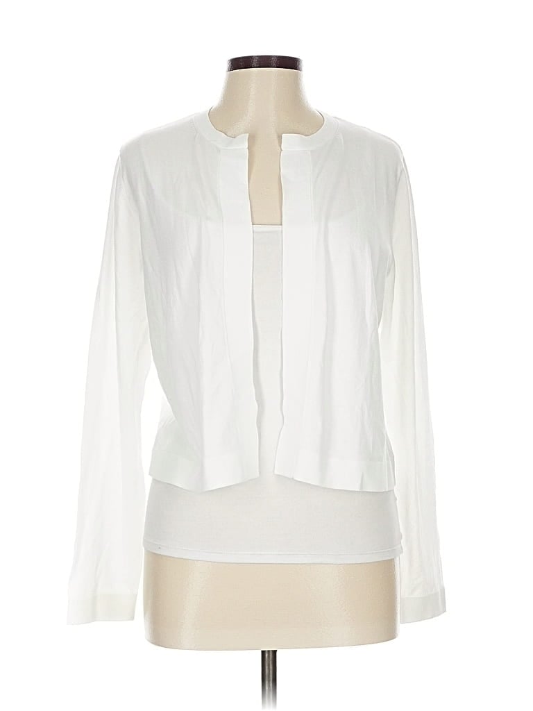 Ann Taylor Cardigan Sweater In White