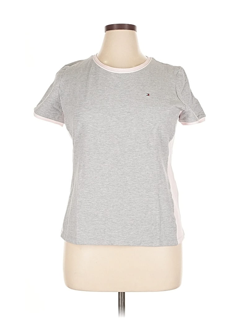 Pre-owned Tommy Hilfiger Short Sleeve T-shirt In Silver
