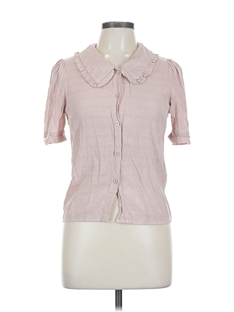 Pre-owned Dazy Short Sleeve Blouse In Pink