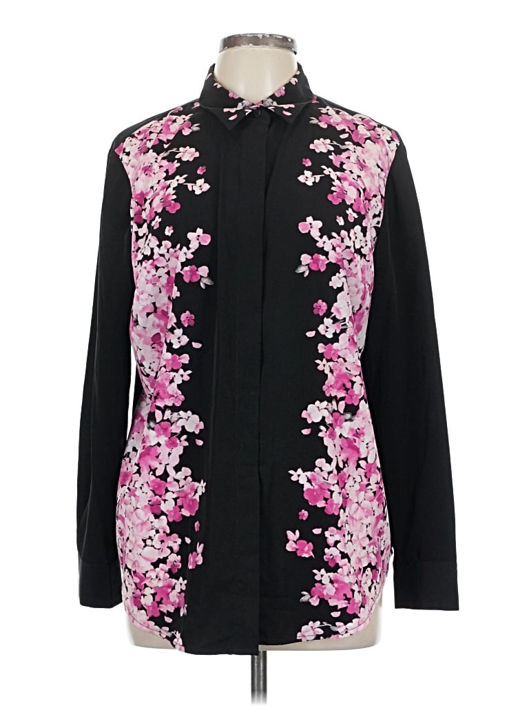 Pre-owned Charter Club Long Sleeve Blouse In Black