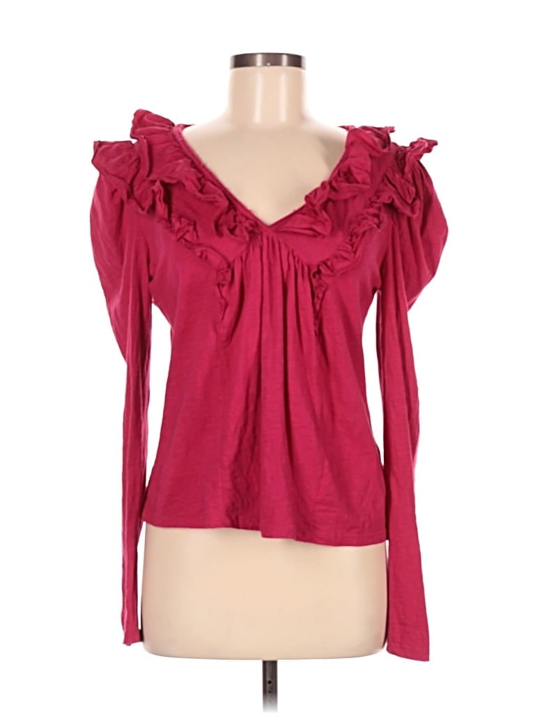 Pre-owned By Anthropologie Sleeveless Blouse In Burgundy