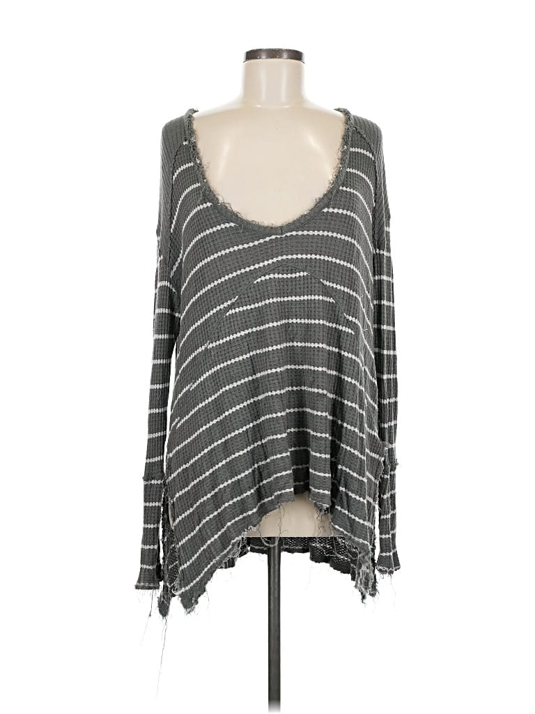 Pre-owned Free People Pullover Sweater In Gray