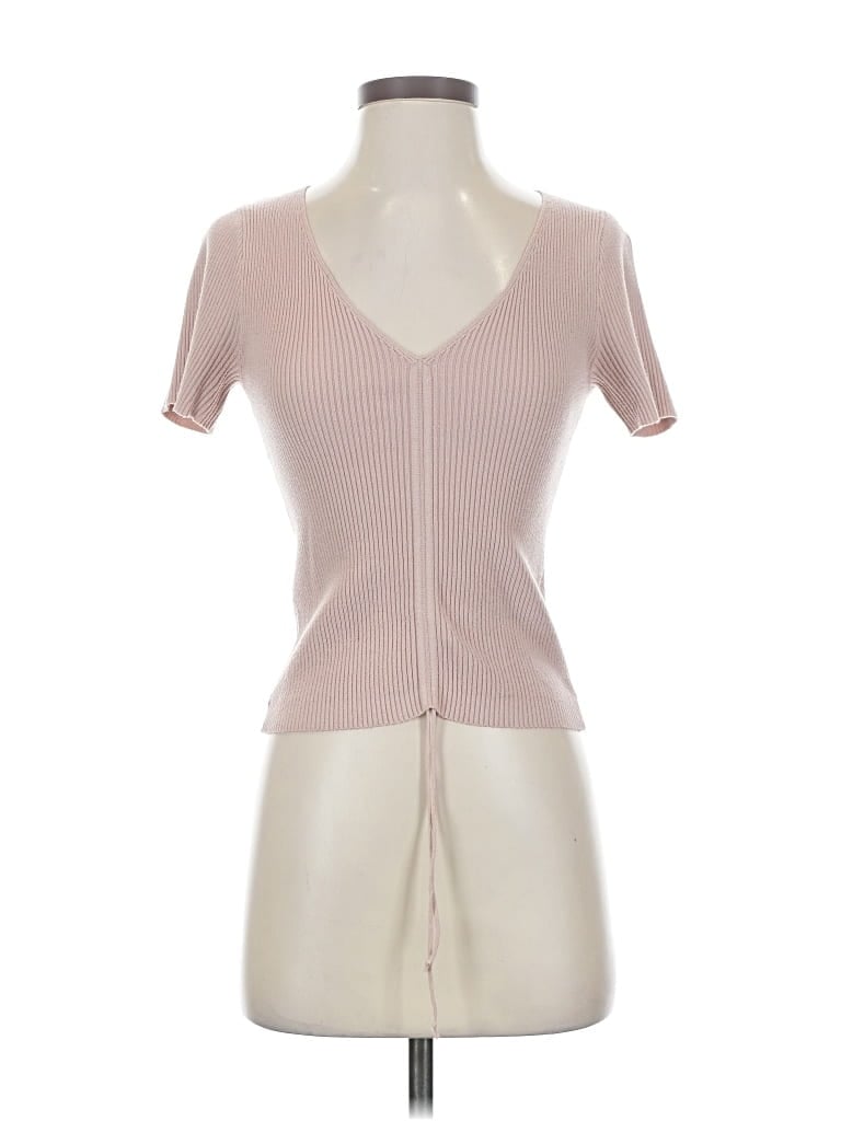 Pre-owned Be Cool Short Sleeve Top Pink Sweetheart Neckline Tops