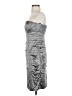 Calvin Klein Metallic Silver Cocktail Dress Size XXS - photo 5