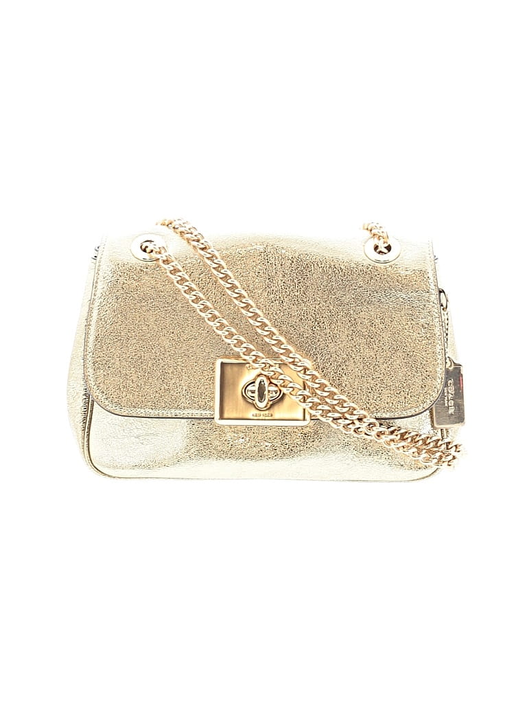 Pre-owned Coach Shoulder Bag In Gold