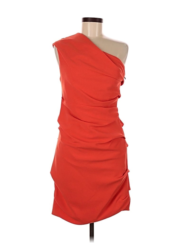 Pre-owned Halston Heritage Cocktail Dress In Orange