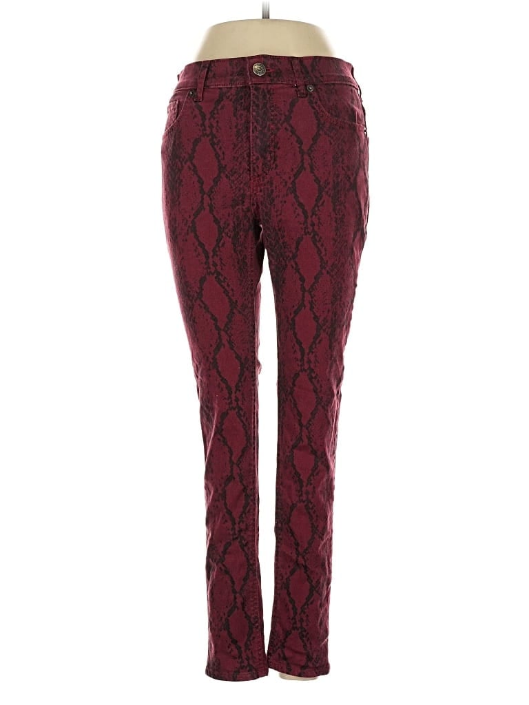 Pre-owned Express Casual Pants In Burgundy