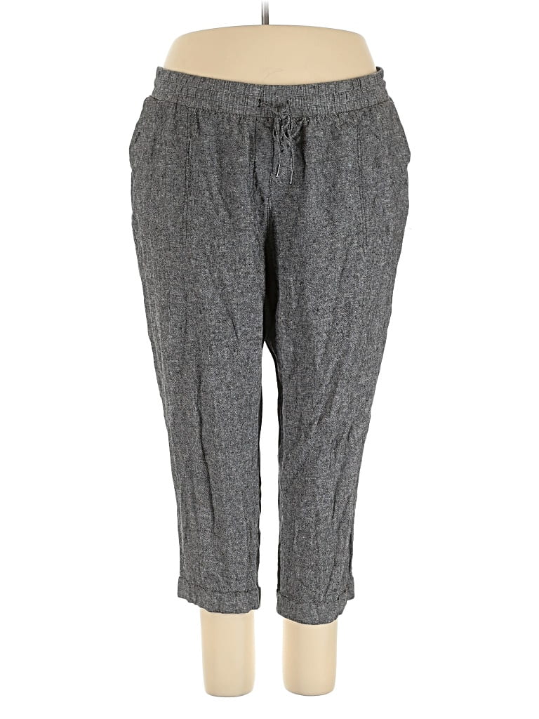 JONES NEW YORK SIGNATURE Pre-owned Linen Pants In Gray