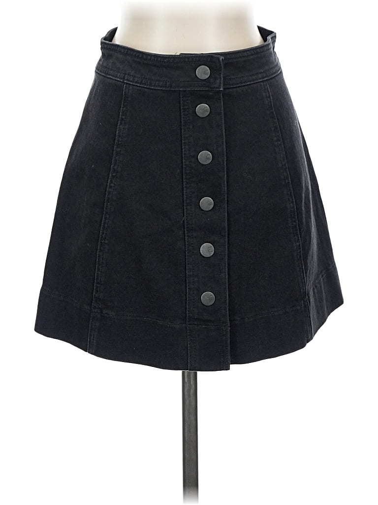 Pre-owned Madewell Denim Skirt In Black