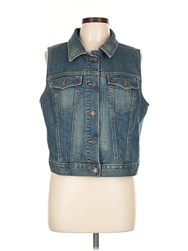 ANN TAYLOR LOFT OUTLET Pre-owned Denim Vest In Blue