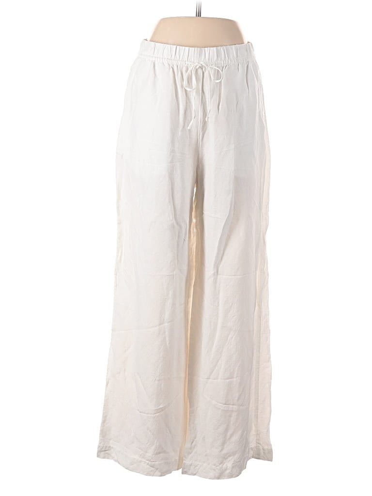 Pre-owned H&m Linen Pants In White