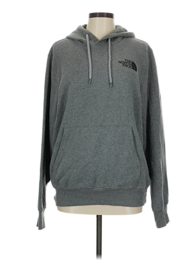 Pre-owned The North Face Pullover Hoodie In Gray