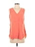Etcetera 100% Silk Orange Sleeveless Silk Top Size 4 - photo 1