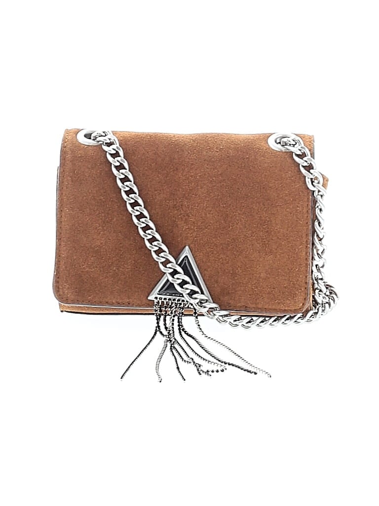 Pre-owned Zara Leather Crossbody Bag In Brown