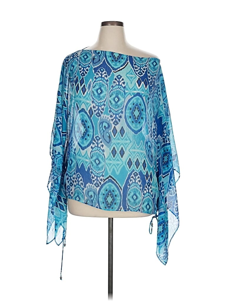 Pre-owned Ruby Rd. 3/4 Sleeve Blouse In Blue