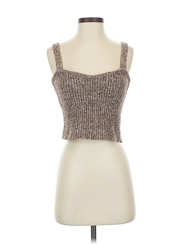 Pre-owned Zara Sweater Vest In Brown