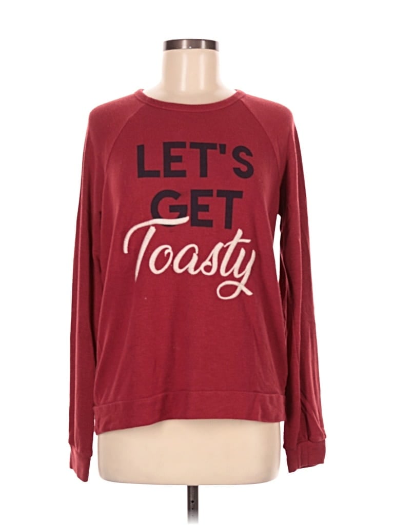 Pre-owned Pj Salvage Sweatshirt In Burgundy