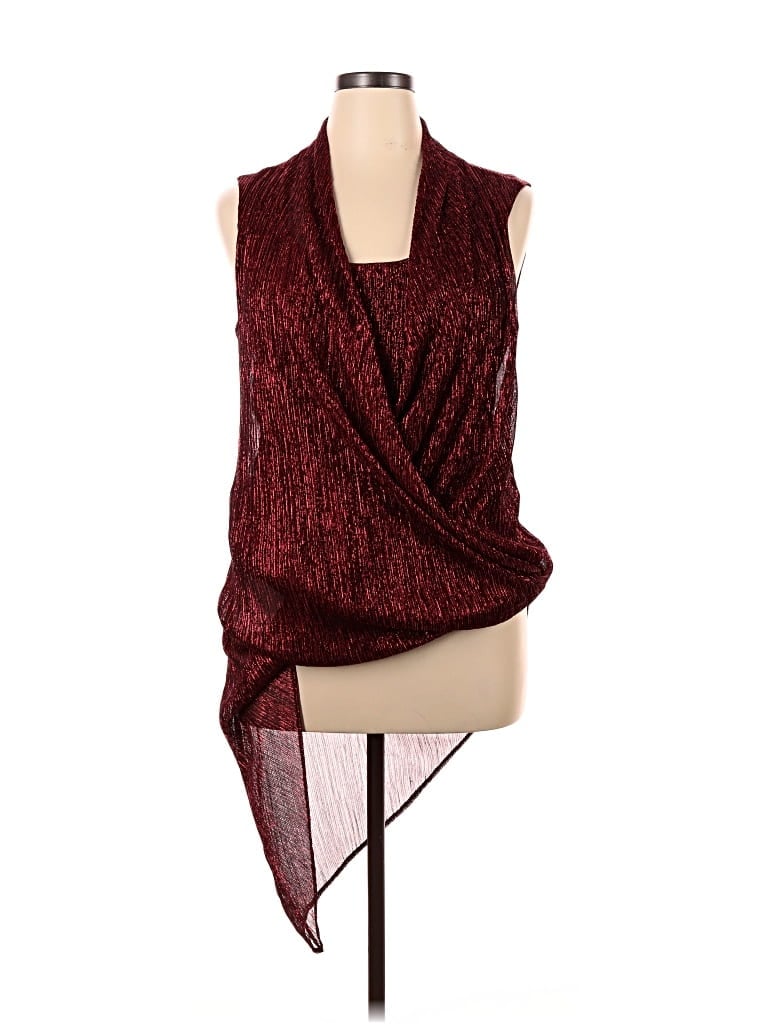 ALFANI Pre-owned Sleeveless Blouse In Burgundy