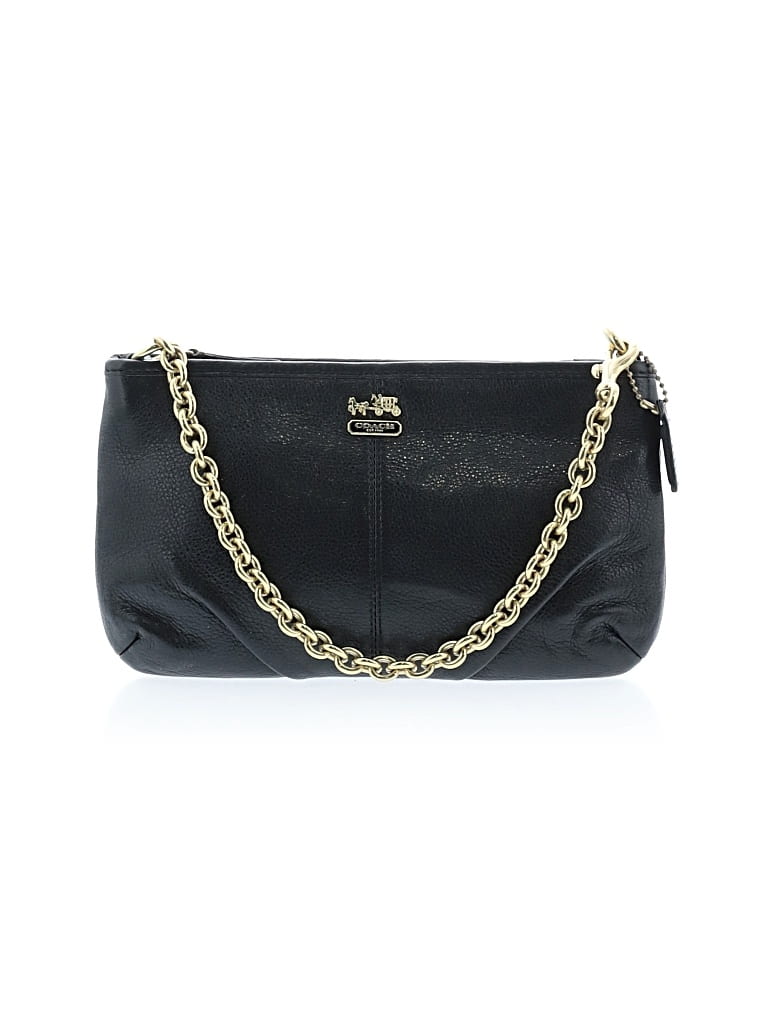 Pre-owned Coach Leather Shoulder Bag In Black