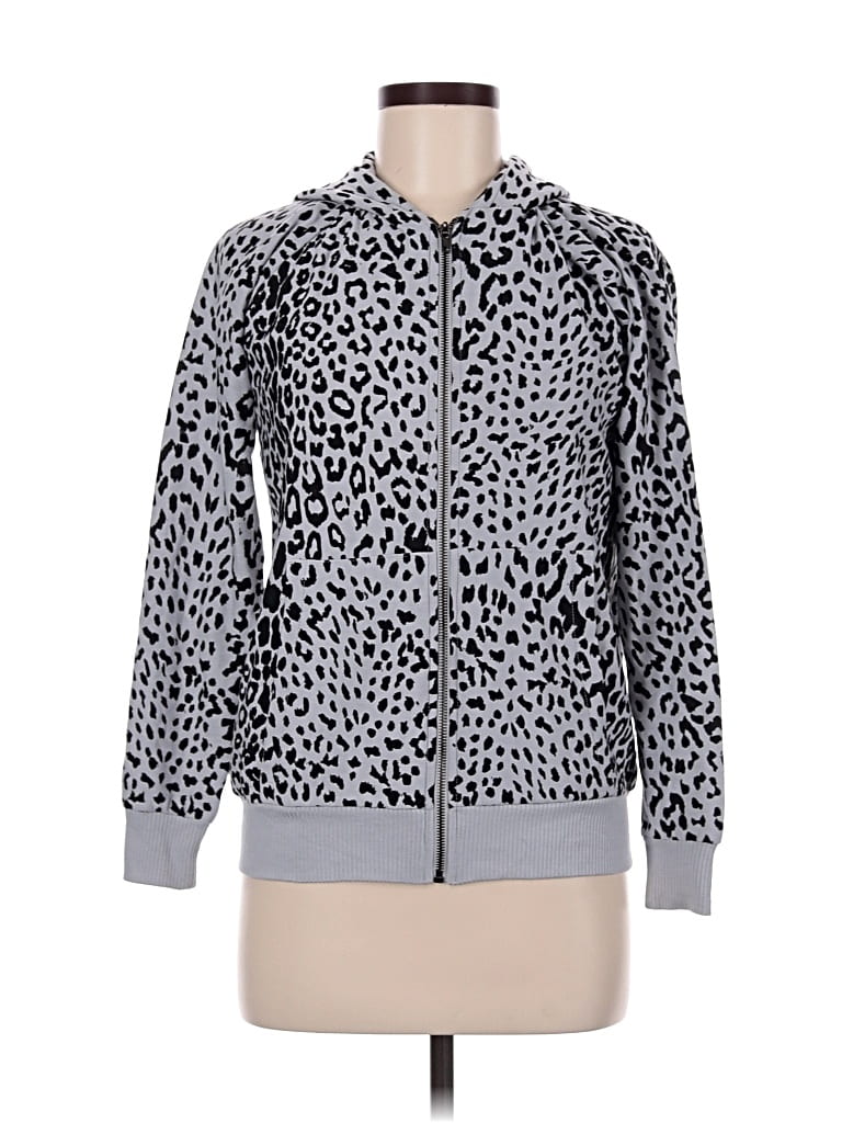 Pre-owned Chaser Zip Up Hoodie In Silver