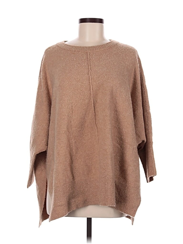Pre-owned Lou & Grey For Loft Poncho In Brown
