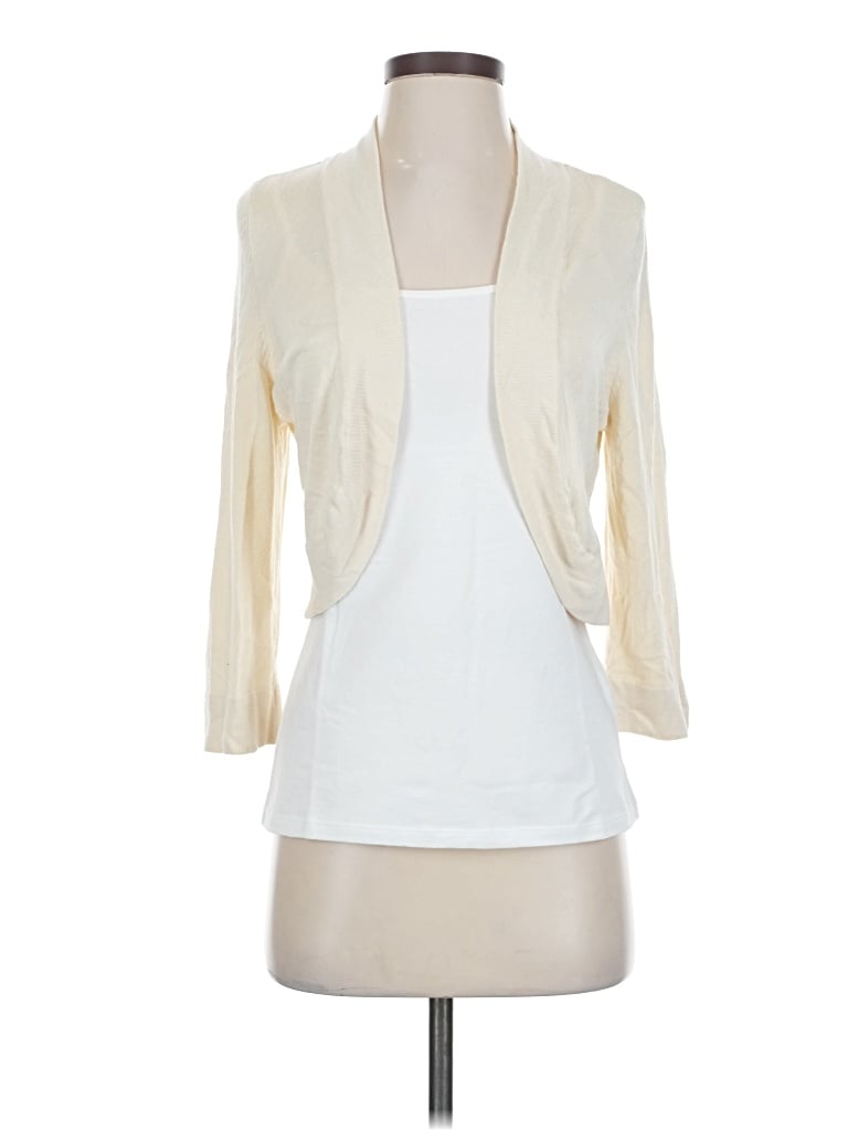 Pre-owned Jessica Howard Cardigan Sweater In White