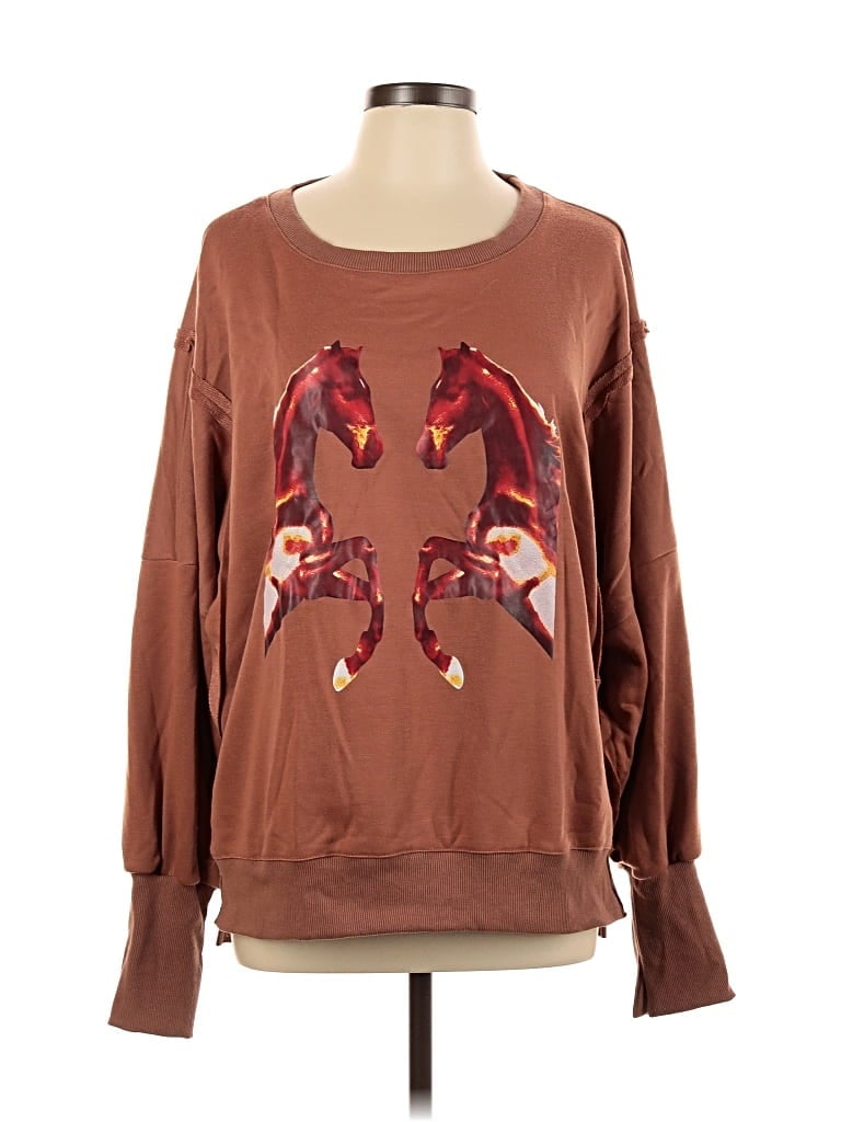 Pre-owned Unbranded Sweatshirt In Brown