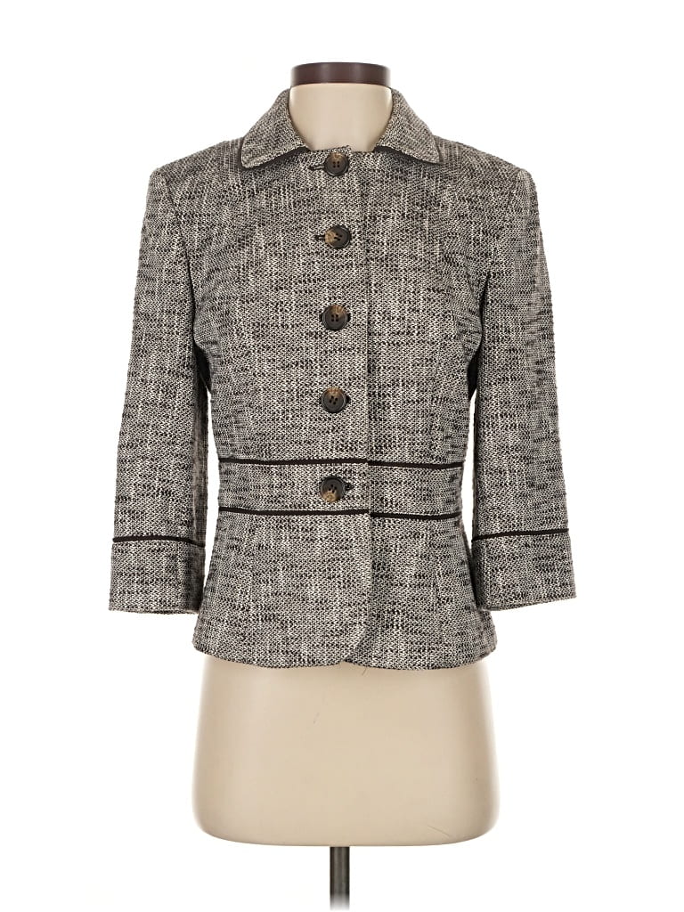 Pre-owned Ann Taylor Loft Coat In Gray